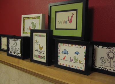 Framed pieces of work
